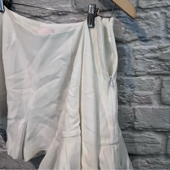 Cinq a Sept Luella Women’s 0 White Ruffle Wrap Skort Skirt - Picture 8 of 15